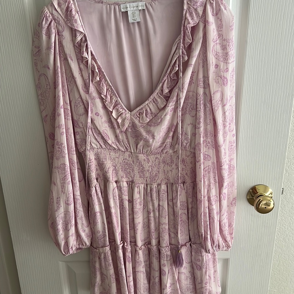 House of Harlow 1960 Lavender Long Sleeve Mini Dress! Size Small. Worn once